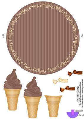 Sweet Chocolate Cone Card