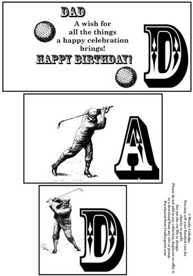 Vintage Golf Book Card for Dad