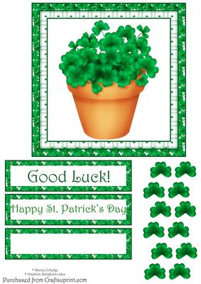 Good Luck Shamrock Pot