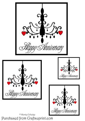 Elegant Chandelier Anniversary Toppers
