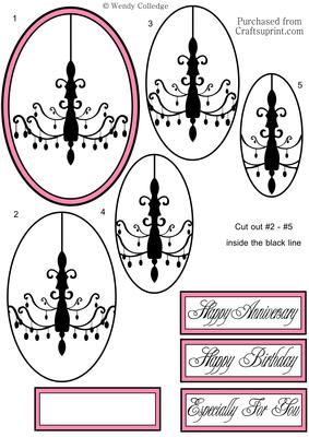 Chandelier Oval Pyramid Topper Pink