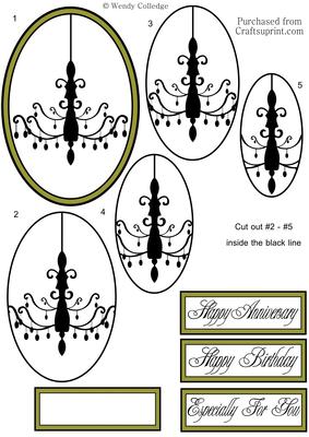 Chandelier Oval Pyramid Topper Olive