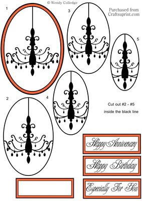 Chandelier Oval Pyramid Topper - Autumn Orange