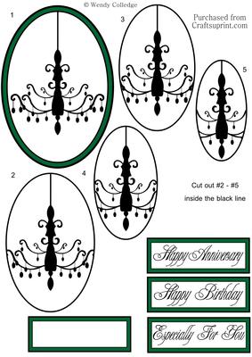 Chandelier Oval Pyramid Topper Green