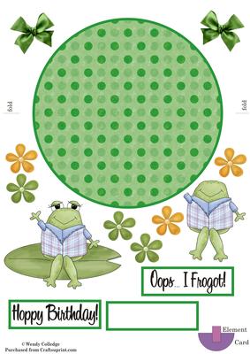 Hoppy Frog Wobble Card