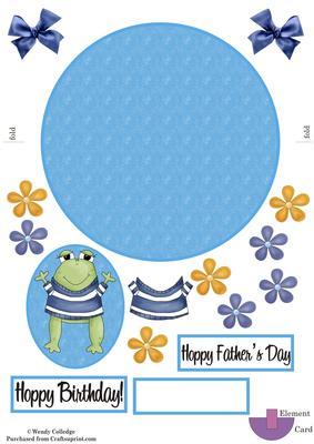 Hoppy Frog Wobble Card