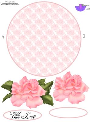 Pink Rose Wobble Card