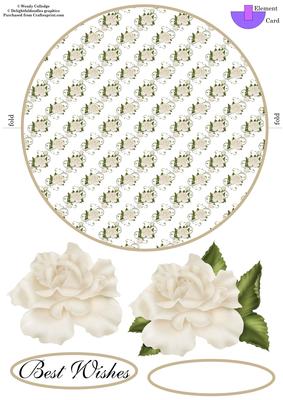 Ivory Rose Wobble Card