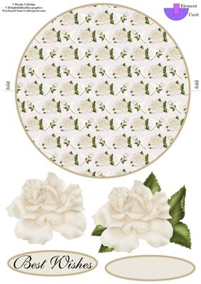 Ivory Rose Wobble Card