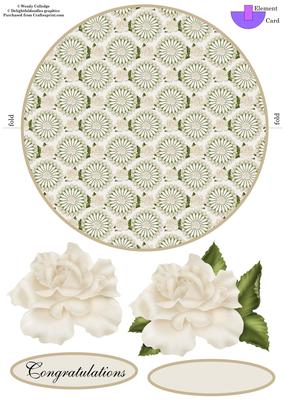 Ivory Rose Wobble Card