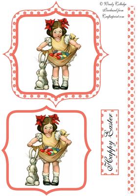 Easter Girl, Bunny & Eggs 3