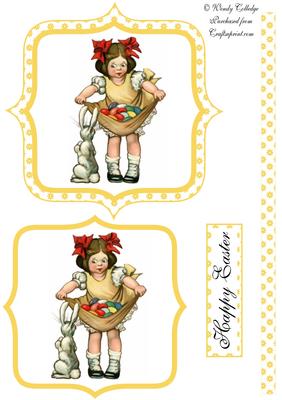 Easter Girl, Bunny & Eggs 5