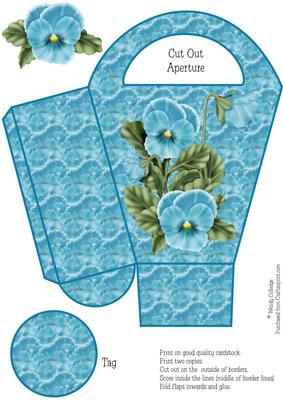 Blue Pansy Gift Bag