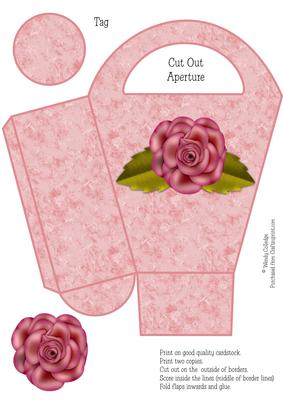 Elegant Pink Rose Gift Bag / Box