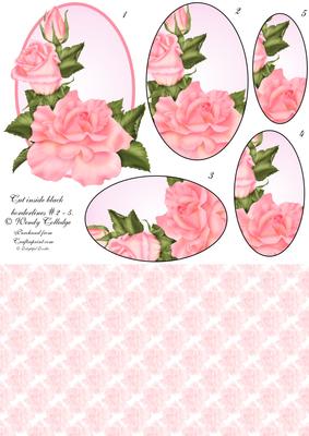 Pink Rose Oval Pyramid Sheet