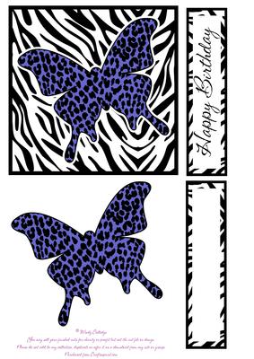 Animal Print Butterfly Blue