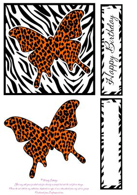 Animal Print Butterfly Orange