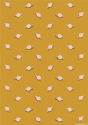 Ribbon Rose Backing Paper Gold