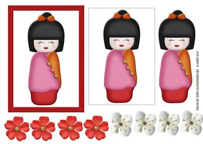 Kokeshi Oriental Step by Steps Topper 2