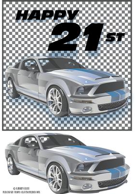 21st Birthday Topper Rally Motor