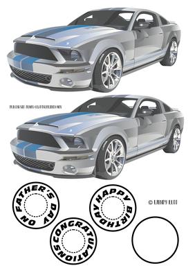 Rally Car Masculine Toppers