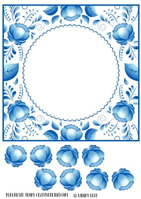 Square Blank Floral Topper