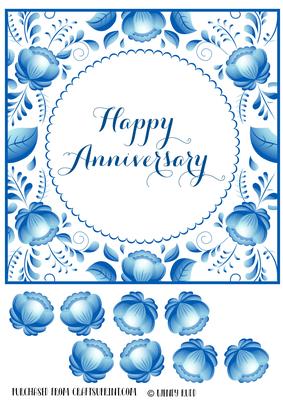 Floral Square - Anniversary Topper