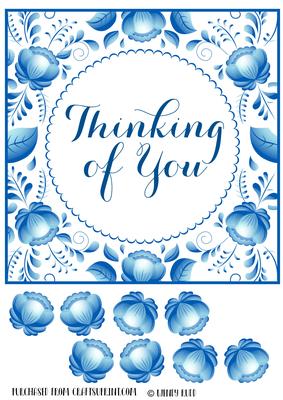 Square Floral Topper - Thinking of You