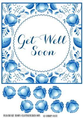 Square Floral Topper - Get Well