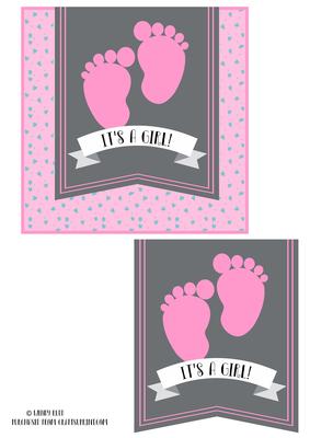 Baby Girl Square Topper