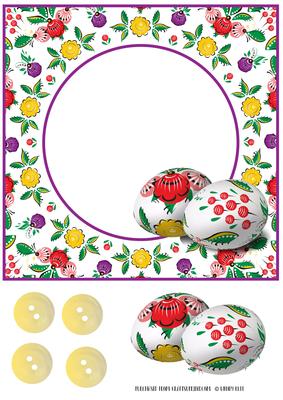 Floral Easter Card Topper Blank