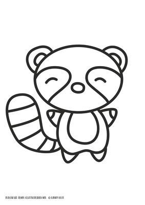 Raccoon Digi Stamp 2