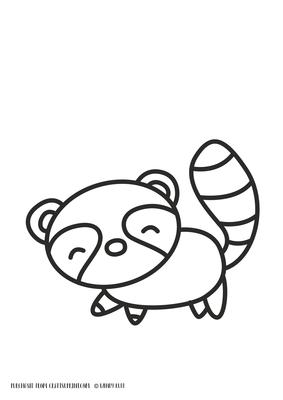 Raccoon Digi Stamp 3