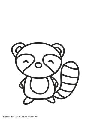 Raccoon Digi Stamp 4