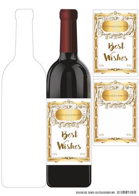Wine Bottle Shaped Card