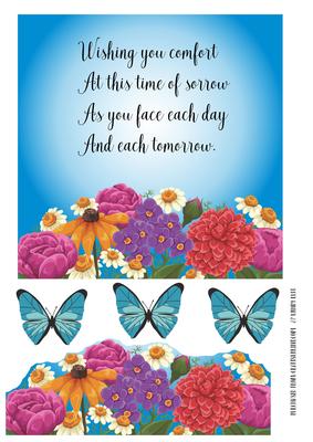 Floral Sympathy Verse Topper