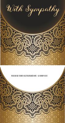 Metallic Gold Lace Card Front Sympathy