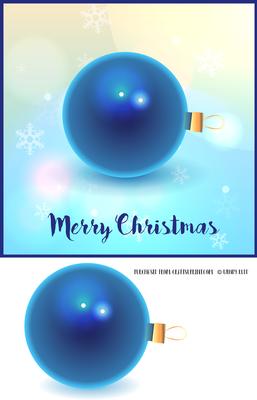 Christmas Bauble in Blue Topper