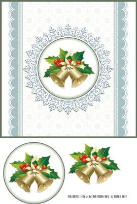 Christmas Lace, Bells & Holly Topper