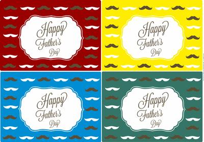 4 Father's Day Moustache Toppers