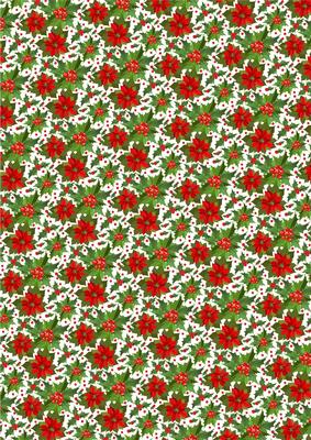 Holly & Poinsettia Paper - Toppers Cards 1
