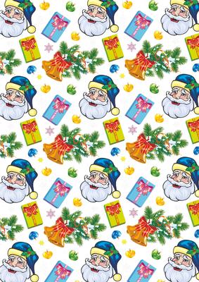 Santa & Presents Paper for Cards Lrg