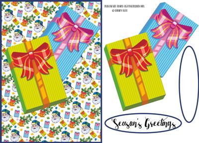 Christmas Presents Card Front / Topper
