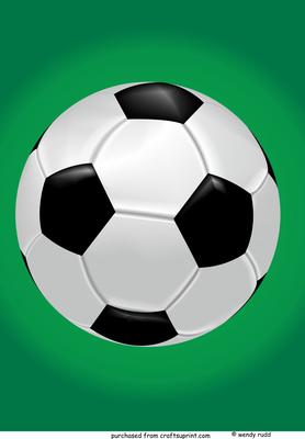 Soccer Football Birthday A4 Green