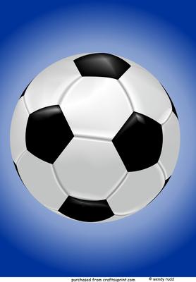 Soccer Football Birthday A4 Blue