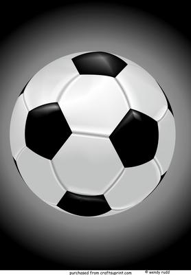 Soccer Football Birthday A4 Black