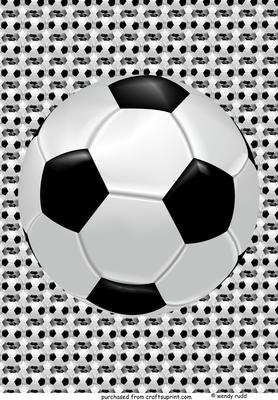 Soccer Football Birthday A4 Topper