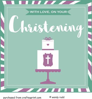Christening Card Front / Topper Boy