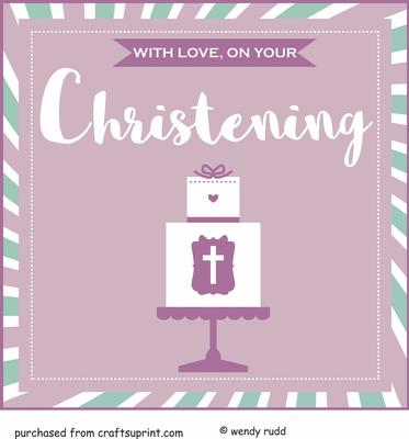 Christening Card Front / Topper Girl