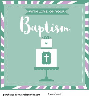 Baptism Card Front / Topper Boy